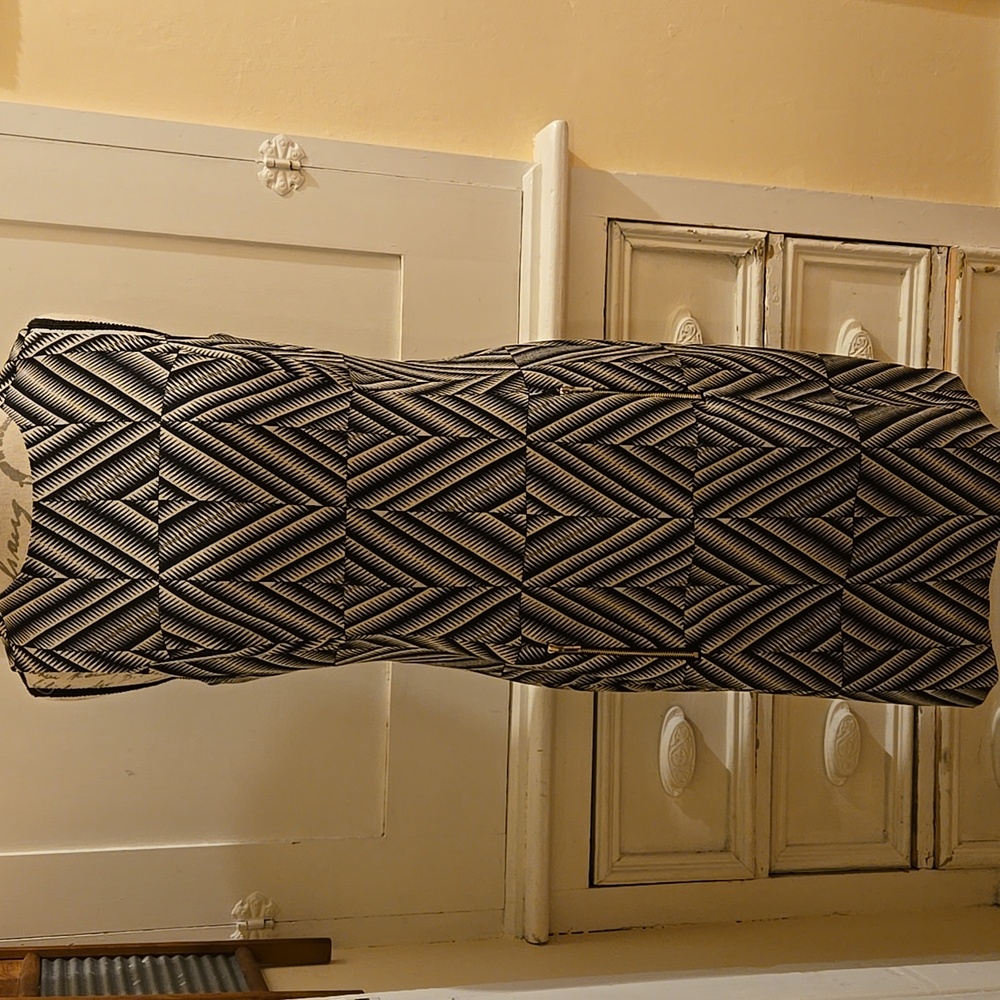 Anne Klein black and tan sleeveless dress Sz 10 - Picture 1 of 10